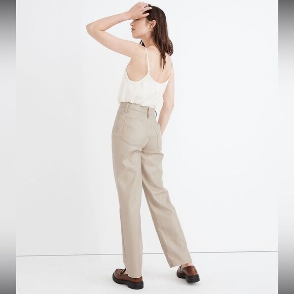 Madewell The Perfect Vintage Straight Jean: Faux Leather Edition - Picture 3 of 11